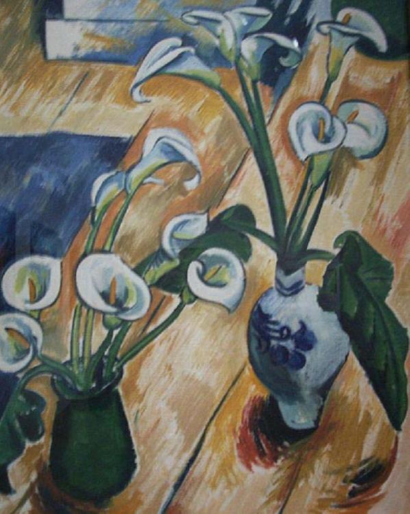 Max Pechstein Calla Lillies oil painting image